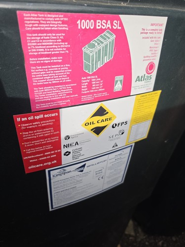 Atlas 1000l bunded heating - 1000l,